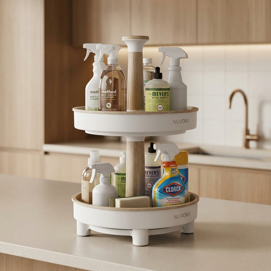 NUVORA SpinStore™ 360° Rotating Under-Sink Organizer