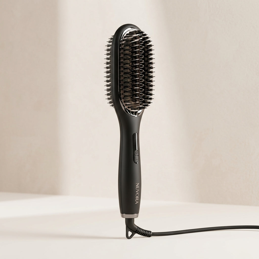 NUVORA StylePro™ — 3-in-1 Heated Hair Styling Brush  Product Titlev